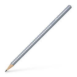 Олівець чорнографітний Faber-Castell Grip Sparkle Pearl сірий корпус, 118202