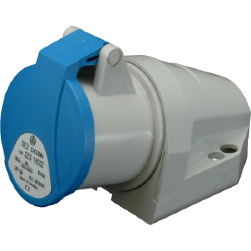 Розетка настінна IZS 1632, IP44 (16A, 230V, 2P+PE) SEZ, фото 1