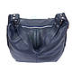 Жіноча шкіряна сумка 14 синя, фото 5