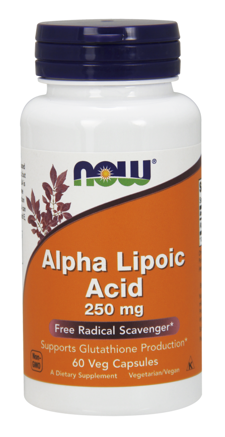 Альфа-Ліпоєва Кислота, Alpha Lipoic Acid, Now Foods, 250 Мг, 60 Капсул