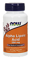Альфа-Липоевая Кислота, Alpha Lipoic Acid, Now Foods, 250 мг, 60 капсул