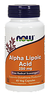 Альфа-Ліпоєва Кислота, Alpha Lipoic Acid, Now Foods, 250 Мг, 60 Капсул