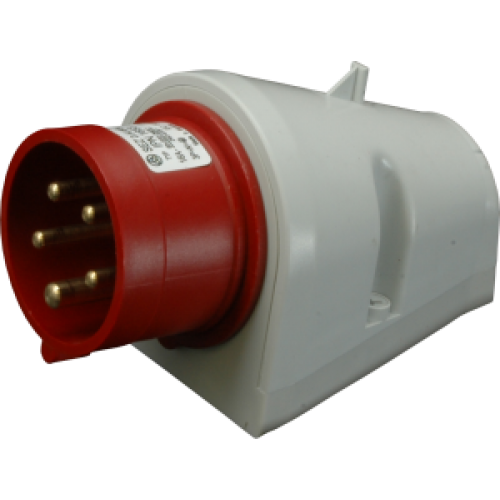 Вилка настінна IPNO 3253, IP44 (32A, 400V, 3P+N+PE) SEZ, фото 1