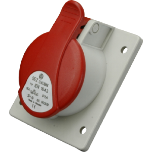 Розетка вбудована IEN 3243, IP44 (32A, 400V, 3P+PE) SEZ