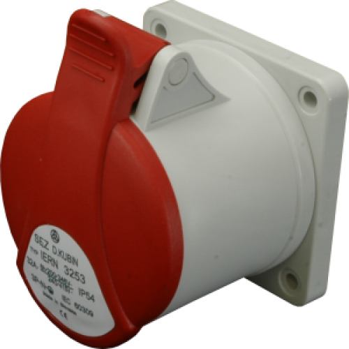 Розетка вбудована IERN 1653, IP44 (16A, 400V, 3P+N+PE) SEZ, фото 1