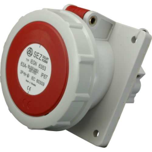Розетка вбудована IEGN 6353, IP67 (63A, 400V, 3P+N+PE) SEZ, фото 1