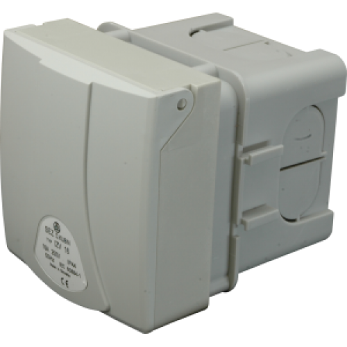 Розетка вбудована IZV 3253 в коробці з кришкою IP44 (16A, 400V, 3P+N+PE) SEZ