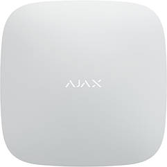 Інтелектуальний центр системи безпеки Ajax Hub (GSM+Ethernet), 230 V, Jeweller, білий