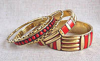 Красные индийские браслеты женские бижутерия