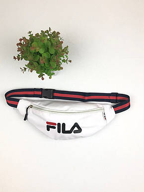 Сумка на пояс Бананка Барыжка Fila France Філа PU шкіра Біла, фото 3