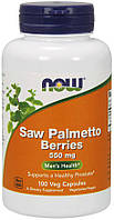 Со Пальметто, Saw Palmetto, Now Foods, Ягоди, 550 мг, 100 капсул