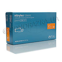 Перчатки нитриловые Nitrylex Classic, размер XS, голубые, 100 шт