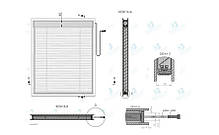 Жалюзі внутрішні (міжскляний) алюмінієві горизонтальні з електроприводом, 16 мм, фото 2