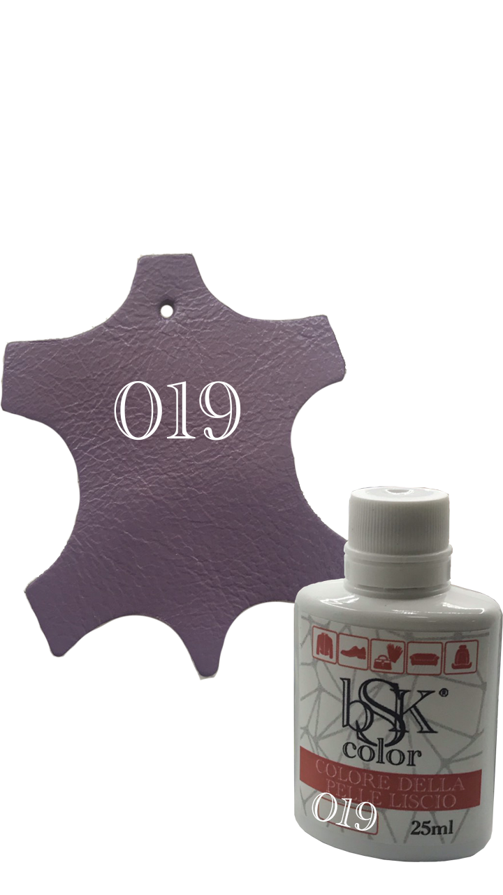 Фарба для гладкої шкіри фіолетова Bsk color No019 25 мл