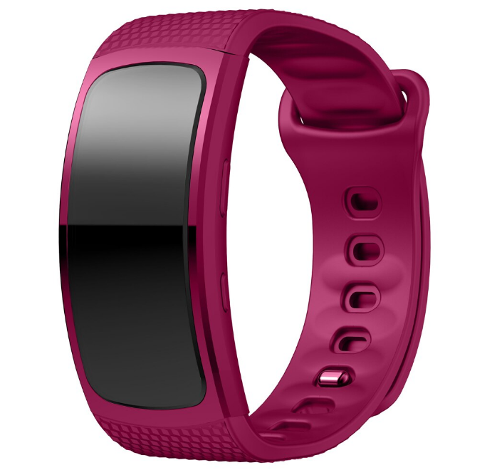 Силіконовий ремінець для фітнес браслета Samsung Gear Fit 2 / Fit 2 Pro (SM-R360 / R365) - Purple S