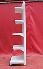 Торгові односторонні стелажі «Торпал» 220х60 див., білий, Б/у, фото 5