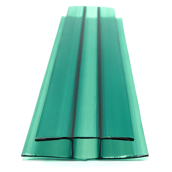 Профіль Vizor соединительный нероз’ємний, зелений, 6 м, для листів полікарбонату 6 мм