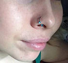 Сережки пірсинг кільце з кристалами, діаметр 8 мм, фото 6