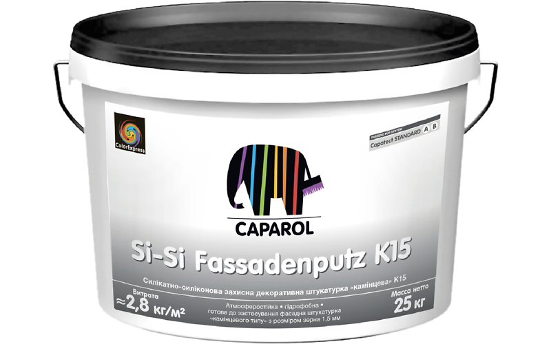 Штукатурка силікат-силіконова декоративна Capatect Sil-Si Fassadenputz K15/K20/R20, B1, 25 кг