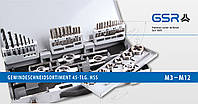 Набір ручних мітчиків і плашок DIN 352/223 HSSG M3-M12 45шт. SB GSR Німеччина