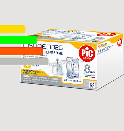 Голки Инсупен 8мм для шприц-ручок інсулінових - Insupen 32G, 100 шт., фото 3