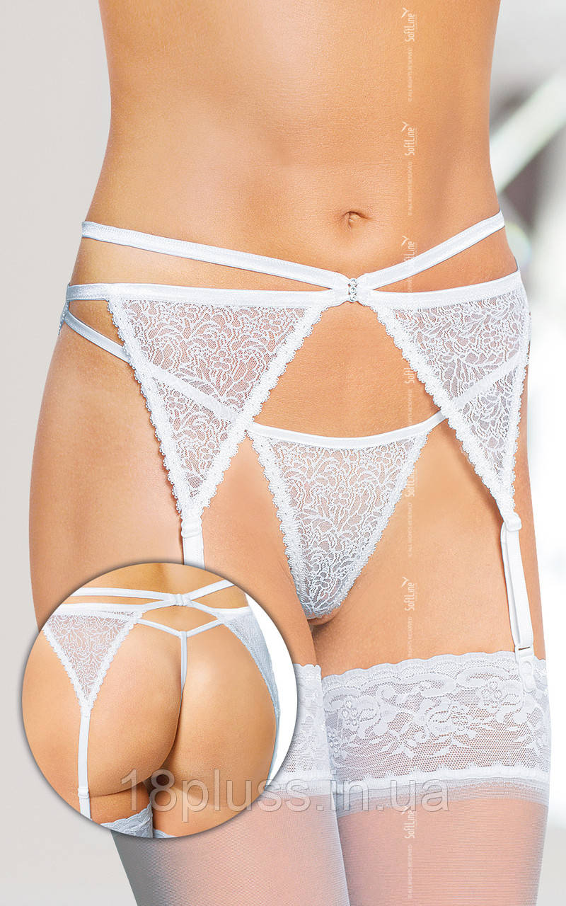 Пояс для панчіх Softline 3318, білий M/L