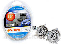 Автомобильные галогенные лампы "Realight" (H4)(+100%)(12V)(60/55W)
