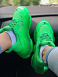 Жіночі кросівки Balenciaga Triple S Neon Green, фото 6