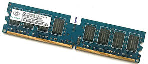 Оперативна пам'ять Nanya DDR2 2Gb 800MHz PC2 6400U CL6 (NT2GT64U8HD0BY-AD) Б/В