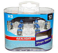Автомобильные галогенные лампы "Realight" (H3)(Mega White)(12V)(55W)