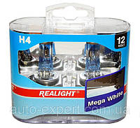 Автомобильные галогенные лампы "Realight" (H4)(Mega White)(12V)(60/55W)