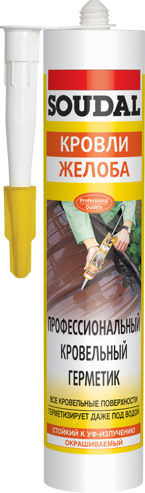 Герметик професійний покрівельний AQUAFIX SOUDAL 280мл прозорий