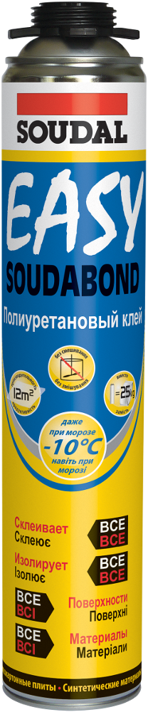Піна-клей зимова SOUDABOND EASY GUN 750 мл пістолетна SOUDAL