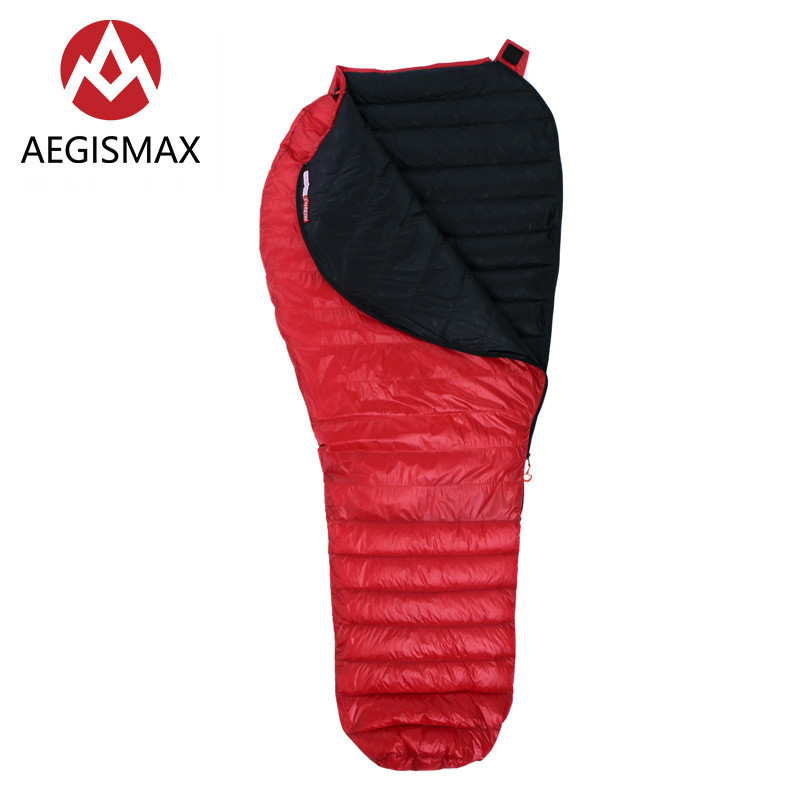 Пуховий спальний мішок Aegismax NANO +10°C +5°C Large 200 см Red