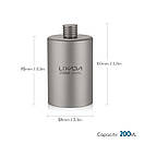 Фляга титанова для алкогольних міцних напоїв Lixada titanium 200 мл Фляга з титану для алкоголю в чохлі, фото 10