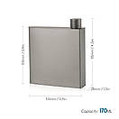 Фляга титанова для алкогольних міцних напоїв Lixada titanium 170 мл з лійкою та чохолм, фото 5