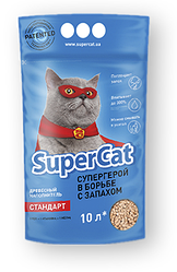 Наповнювач  для котів стандарт, Super Cat, 10 л, 3 кг