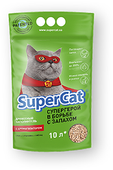 Наповнювач  для котів ароматизований, Super Cat, 10 л, 3 кг