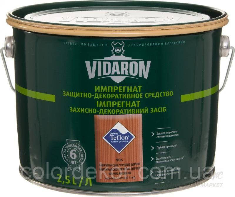 Просочення для дерева з біозахистом Імпрегнат Vidaron (V06 американське червоне дерево) 2,5 л