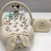 Кокон-гнездышко для новорожденных Happy Luna Мишка 2