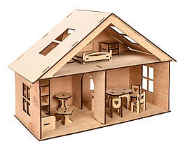 Дерев'яний Ляльковий Будиночок для Ляльок ЛОЛ, будинок меблі 2 поверхи для ляльки LOL ляльковий будиночок 011182