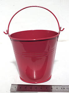 Відерце декоративне 9,5 см. КРАСНЕ