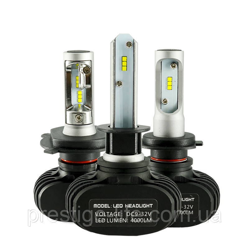 LED-лампи S1 H1 (4000Lm 6500K). LED лампы комплект HEADLIGHT