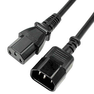 Кабель живлення AC для комп'ютера, монітора транзитн (від ДБЖ) С13-C14 новий