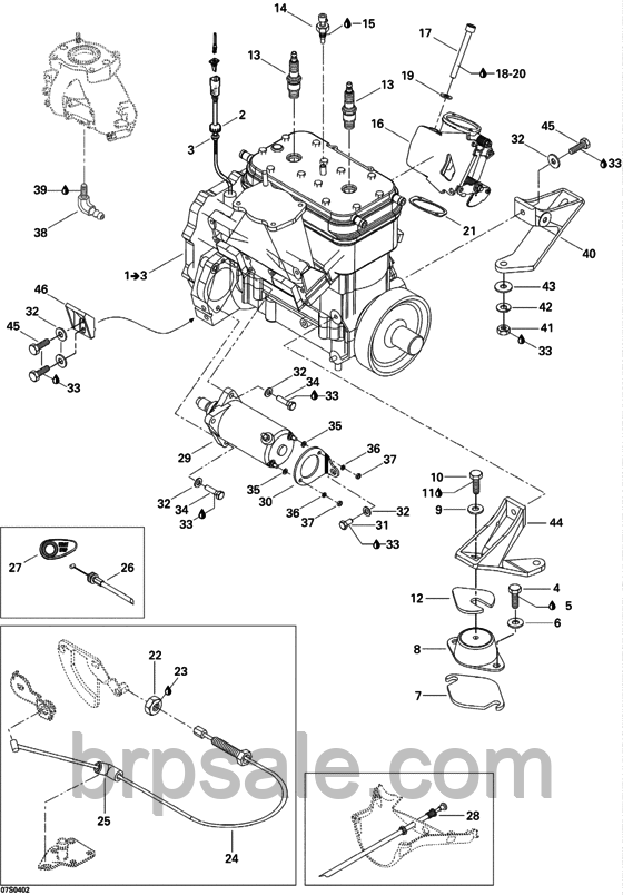 Гвинт M8 X 80 для гідроциклів Sea-Doo BRP Screw socket HD.din.912A2
