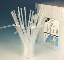 ТРУБІЧКИ ПРОЗРАЧНІ З ІЗГИБОМ 21 СМ 200 ШТ