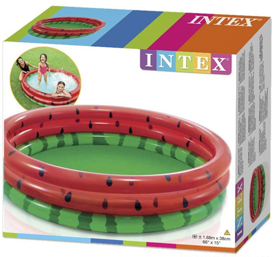 Дитячий надувний басейн Кавун Intex 58448, надувний басейн для дітей 168*38см