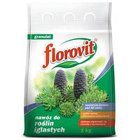 Удобрение минеральное гранулированное Флоровит для хвойных и вечнозеленых растений 1 кг Florovit