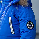 Зимовий комплект (куртка + напівкомбінезон) на хлопчика "Джордж" з натуральним єнотом, фото 7