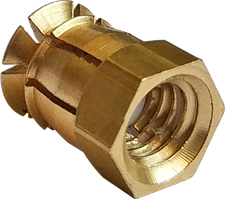 Втулка 8х12/М6 латунна з пластиковою кулькою (100 шт/уп)